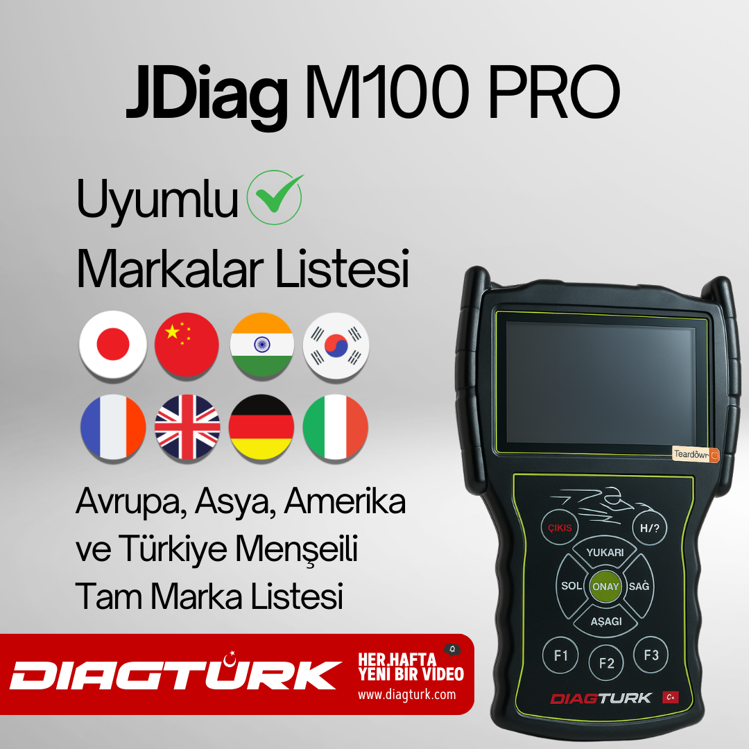 jdiag m100 pro ile uyumlu markalar
