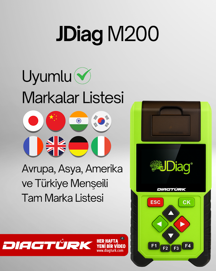 jdiag m200 uyumlu marka listesi