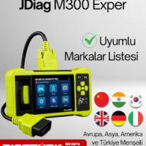 jdiag m300 motosiklet arıza tespit cihazı uyumlu markalar