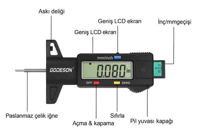 lastik derinlik ölçer